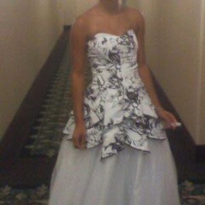 White & Black Ballroom Dress